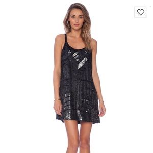 Parker beaded black dress